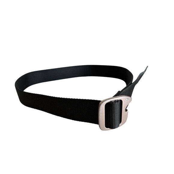 KAVU Black Nylon Bottlepop Belt With Silver Buckle 45" - Picture 1 of 6